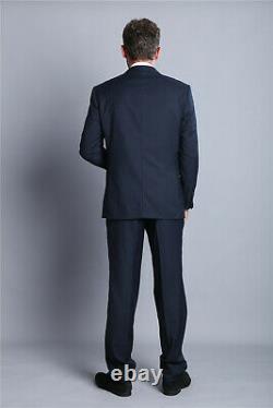 Men's Black Suit Slim Fit Two Button Formal Solid Party Wedding Suits Set
