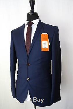 Men's Blue Ben Sherman Checked Slim Fit Suit 36 38 40 42 44 VB96