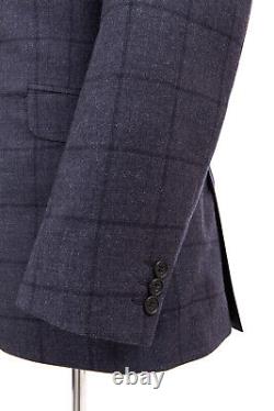Men's Blue Check Tailored Fit Suit Racing Green