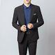 Men's British style Suit 2pcs Slim Fit One Button Blazer Jacket Pants Wedding