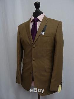 Men's Brown Scott By The Label Slim Fit Mod Suit 36R W30 L31 SS8152