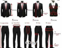 Men's Burgundy 3 Piece Slim Fit Party Wedding Suit