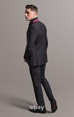 Men's Grey 3 Piece Suit Slim Fit Tom Percy
