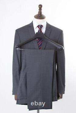 Men's Grey Suit Tailored Fit Gibson Wool Blend 46R W40 L31