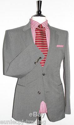 Men's Hugo Boss 3-pce Slim-fit Wedding/party/work Wool Designer Suit 40r W35 L33