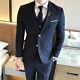 Men's Jacket Business Slim Suit Party Coat & Pants Wedding Blazer 3pcs/ Set