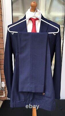 Men's Marc Darcy Belmont 3 Piece Suit Uk 40r W34 X L31 (slim Fitting) Blue