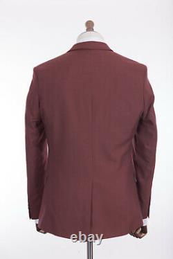 Men's Mod Suit Antique Rogue Wine Textured Slim Fit RRP£139.00
