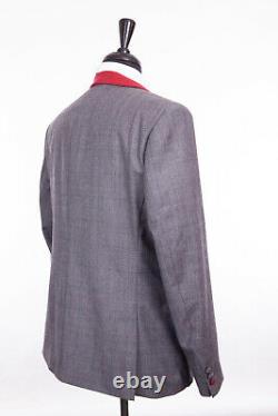 Men's Mod Suit Slim Fit Grey Check Madcap England 40L W34 L33 DONT LIST