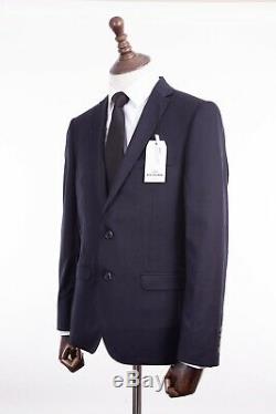 Men's Navy Blue Slim Fit Suit Ben Sherman Camden Wool 38R W32 L31