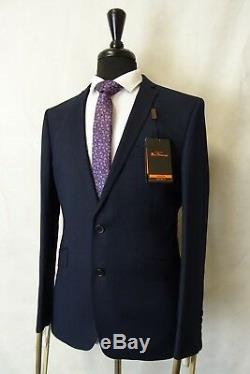 Men's New Ben Sherman Camden Navy Super Slim Fit Suit 40R W34 L30 AA2908