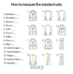 Men's Plaid Suits Formal Business Slim Fit Wedding Party Prom Tuxedos Trousers