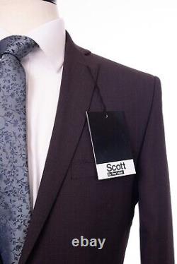 Men's Scott by The Label Plum Slim Fit Suit 36R W30 L31