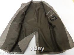 Men's Slim Fit Brown Checked Canda Vintage 2 Piece Suit 38R W30 L30 CC2345