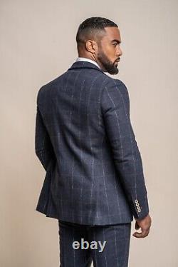 Men's Slim Fit Windowpane Check Suit Separates Blazer, Waistcoat, Trousers