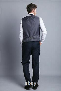 Men's Three Piece Vested Suit Slim Fit Two Button Formal Solid Suits Set