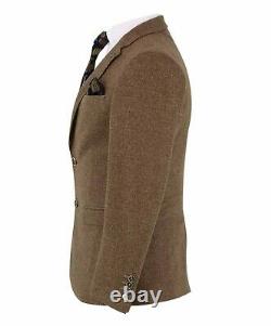 Men's Tweed Blazer Waistcoat Trousers Suit Slim Fit Grey Set Sold Separately