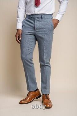 Men's Tweed Slim Fit Formal Suit Jacket Waistcoat Trousers Sold Separately Set