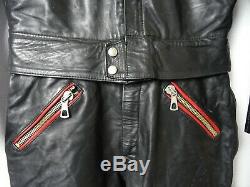 Men's Vintage 70's ERBO Dinamic 2 Piece Leather Motorcycle Race Suit 38R W30 L30