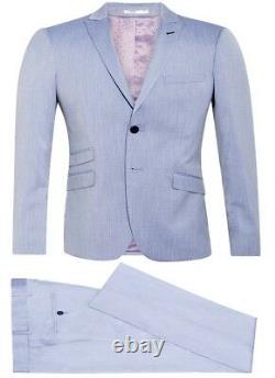 Men slim fit 3 piece suit Light Blue For Weddings Formal Wholesale Price