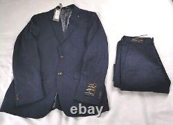 Mens 2 piece navy suit M&S BNWT £149. C36, W30. Woven in Italy. L 33. Slim fit