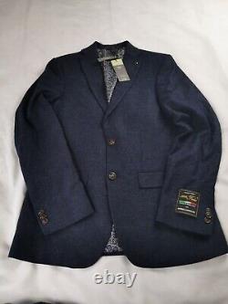 Mens 2 piece navy suit M&S BNWT £149. C36, W30. Woven in Italy. L 33. Slim fit