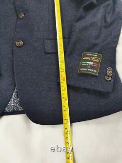 Mens 2 piece navy suit M&S BNWT £149. C36, W30. Woven in Italy. L 33. Slim fit