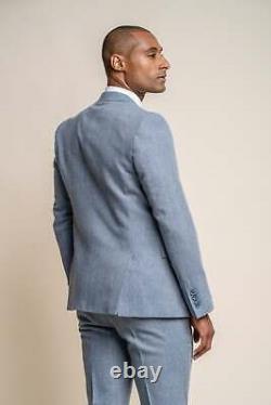 Mens 3 Piece Check Vintage Slim Fit Bespoke Formal Wedding Suit