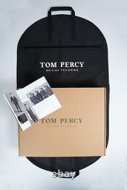 Mens 3 Piece Suit Grey Tweed Slim Fit Vintage Tom Percy 38R W32 L31