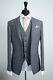 Mens 3 Piece Suit Prince of Wales Check Exquisite Slim Fit Tom Percy 44R W38 L31