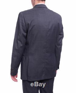 Mens 42R Ralph Lauren Slim Fit Navy Blue Pindot Two Button Wool Suit