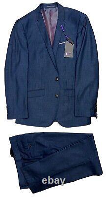 Mens Blue Suit 40 Jacket Trouser Harry Brown Wedding 2 Piece Tailored Fit