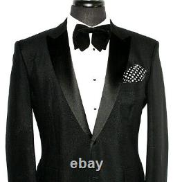Mens Burberry Prorsum London Black Tuxedo Dinner Slimmer Fit Suit 42r W36 X L32