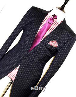 Mens D&g/ Dolce & Gabbana Italian Chalkstripes Slim Fit Suit 44r W36 X L34