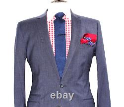 Mens D&g Dolce & Gabbana Italian Navy Charcoal Grey Slim Fit Suit 38r W32