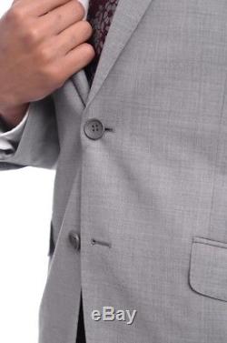 Mens Extra Slim Fit Light Heather Gray Two Button Wool Suit