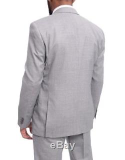 Mens Extra Slim Fit Light Heather Gray Two Button Wool Suit
