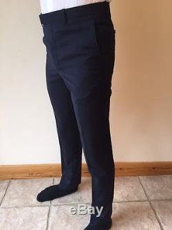 Mens Fully Lined Slim Fit Bespoke Suit Jacket & Trousers Navy Blue 38R 32W £900
