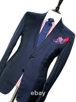 Mens Gucci Tom Ford Italian Mordern Tailored Navy Slim Fit Suit 42r W36 X L32