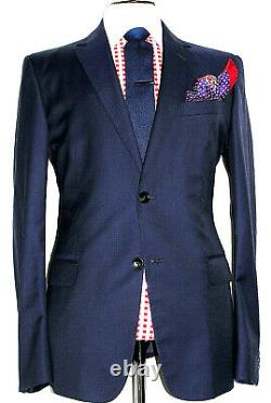Mens Gucci Tom Ford Italian Mordern Tailored Navy Slim Fit Suit 42r W36 X L32