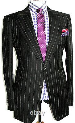 Mens Gucci Tom Ford Italian Tailored Chalkstripe Slim Fit Suit 44r W38 X L32.5