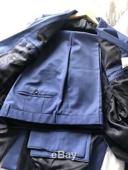 Mens Hugo Boss Huge5/Genius3 Slim Fit Blue Suit 42RX W36 MSRP $795