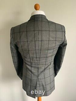 Mens LUXURY PAUL SMITH THE BYARD SLIM FIT WOOL SUIT In GREY CHECK 38R EX-CON