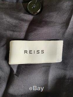 Mens LUXURY REISS HORATIOUS SLIM FIT 3 PIECE SUIT In NAVY CHECK 42R EX-CON