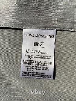 Mens NEW LUXURY MOSCHINO COTTON SLIM FIT SUIT In SLIVER GREY 42R B. N. W. O. T