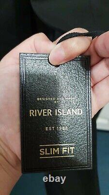 Mens River Island Suit Blazer Slim Fit Size 34