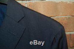 Mens Size 38 R Dover by Boglioli Navy Blue Wool Slim Fit Suit Made Italy