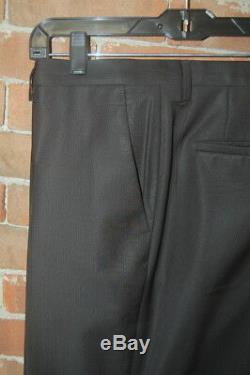 Mens Size 44 R HUGO BOSS Black Micro Print Wool Slim Fit Suit Flat 39 x 30