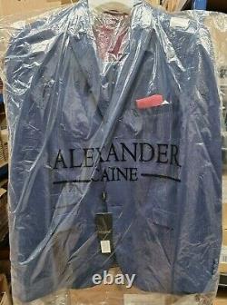 Mens Slim Fit Designer Suit Blue Alexander Caine 2 Piece Suit