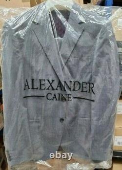 Mens Slim Fit Designer Suit Grey Alexander Caine 2 Piece Suit